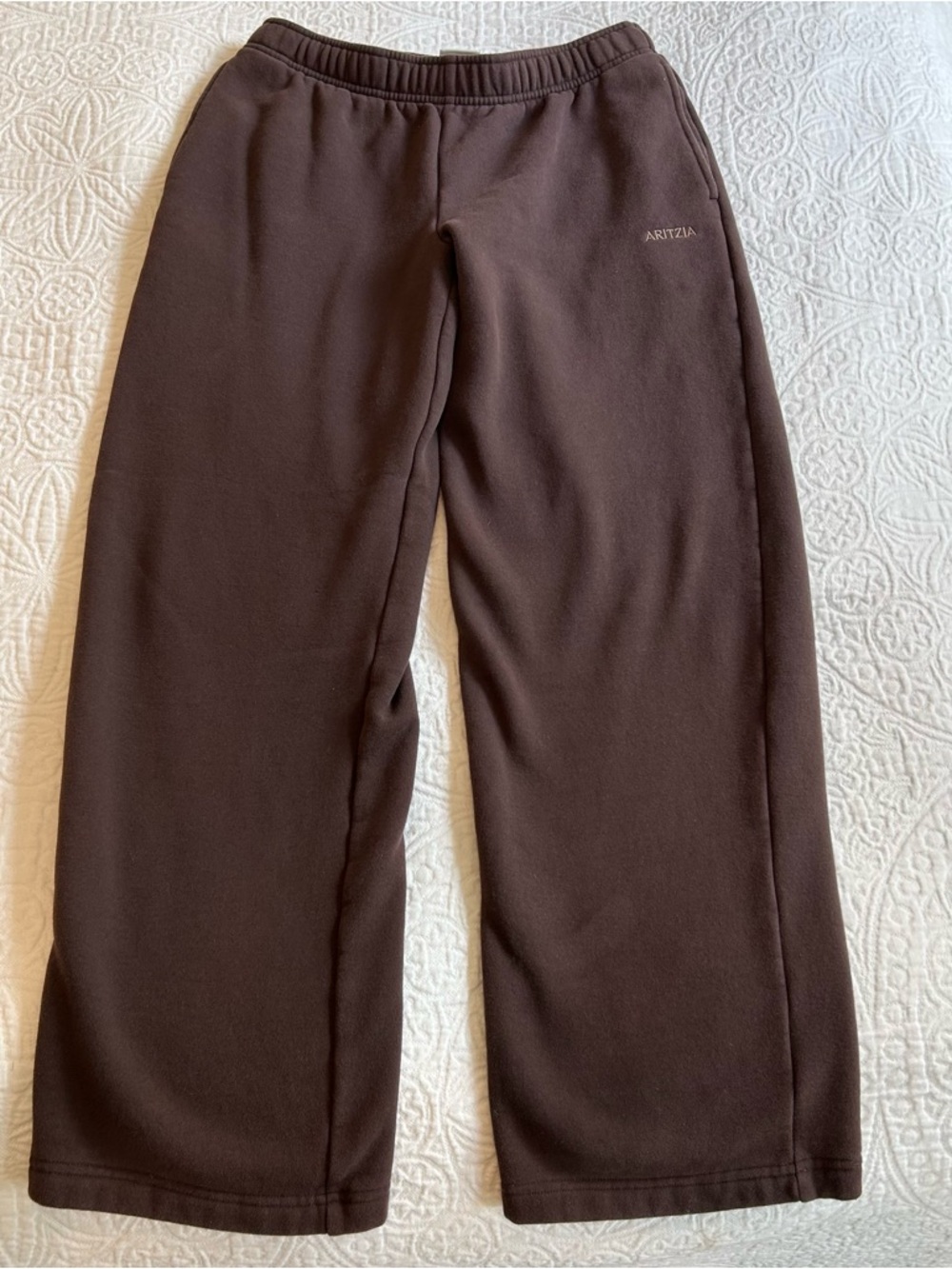 Aritzia sweat fleece Small Brown Fleece Sweatpants EUC